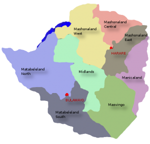 Map showing the CFU districts